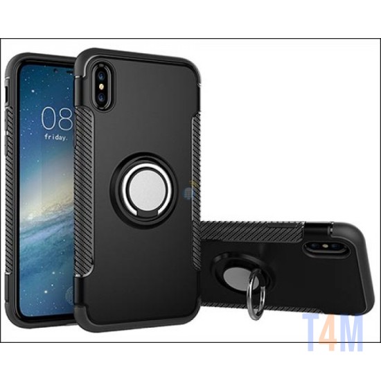 CAPA COM SUPORTE DE DEDOL APPLE IPHONE XS PRETO